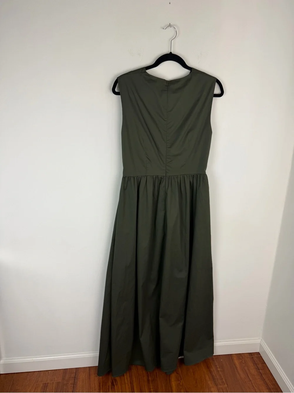 DISSH Ramsey Dark Olive Cotton Midi Dress Size 12 - Picture 4 of 5